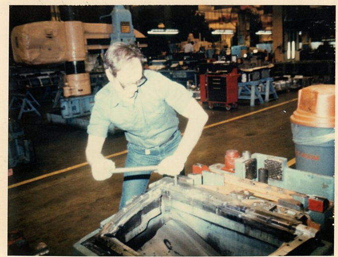 Mark Corbin working in the GM plant